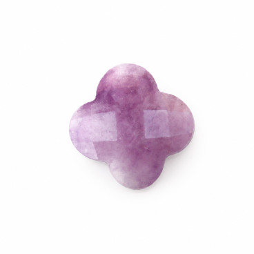 Lepidolite 10 mm environ fleur facettée Afrique du Sud - BeauMonde Bijoux