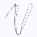 Chaine venitienne 1.5mm environ longueur 38 cm environ + chainette d'extension acier inoxydable 304