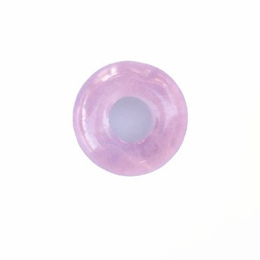 Rondelle 10 mm environ quartz rose grand trou Madagascar - BeauMonde Bijoux