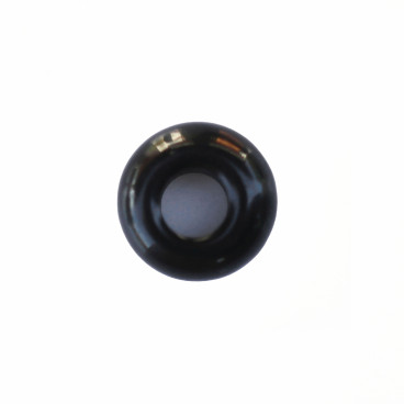 Rondelle 10 mm environ agate noire grand trou Brésil - BeauMonde Bijoux