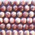 Rhodocrosite 9/9.3 mm environ perle ronde A+ Argentine - BeauMonde Bijoux