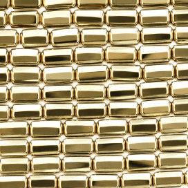 BeauMonde Bijoux - Hématite dorée 3x5mm environ tube grande facette Chine