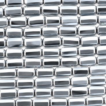 Hématite argentée 3x5mm environ tube grande facette Chine - BeauMonde Bijoux
