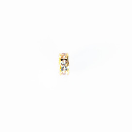 Rondelle strass mm acier inoxydable doré 304 - BeauMonde Bijoux