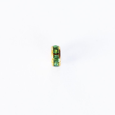 BeauMonde Bijoux - Rondelle strass 6 mm acier inoxydable doré 304