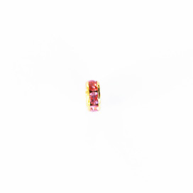 BeauMonde Bijoux - Rondelle strass 6 mm acier inoxydable doré 304