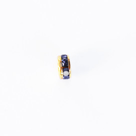 BeauMonde Bijoux - Rondelle strass 6 mm acier inoxydable doré 304