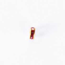BeauMonde Bijoux - Rondelle strass 6 mm acier inoxydable doré 304