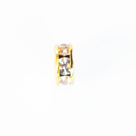 Rondelle strass mm acier inoxydable doré 304 - BeauMonde Bijoux