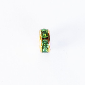 BeauMonde Bijoux - Rondelle strass 8 mm acier inoxydable doré 304