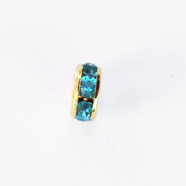 Rondelle strass mm acier inoxydable doré 304 - BeauMonde Bijoux
