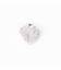 Pendentif coeur strass 12x12.5mm + anneau acier inoxydable 304
