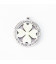 Pendentif médaillon tréfle 16x18mm + strass +anneau acier inoxydable 304