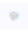 Pendentif coeur strass 12x12.5mm + anneau acier inoxydable 304