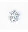 Pendentif trefle strass 12x16mm + anneau acier inoxydable 304