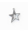 Pendentif étoile strass et nacre 16x18mm + anneau acier inoxydable 304