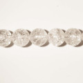 BeauMonde Bijoux - Cristal de roche 10/10.2 mm environ craquelé perle ronde A+ Brésil