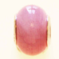 BeauMonde Bijoux - Perle de verre grand trou argent 925 rose
