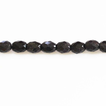 BeauMonde Bijoux - Blue gold stone 10x12 mm olive facetée