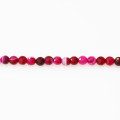 BeauMonde Bijoux - Agate 6/6.2 mm fushia veinée perle facettée