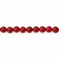 Agate 8/8.4 mm environ perle ronde fushia (agate chauffée)