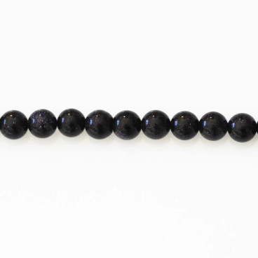 BeauMonde Bijoux - Blue gold stone 8 mm perle ronde Chine