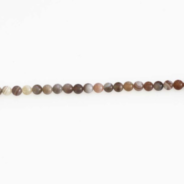 BeauMonde Bijoux - Agate 4 mm perle ronde AA Botswana