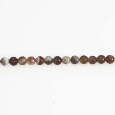 BeauMonde Bijoux - Agate 6/6.5 mm perle ronde AA Botswana