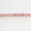 Quartz rose 8/8.5 mm environ perle ronde A (1er prix couleur chauffée) Brésil