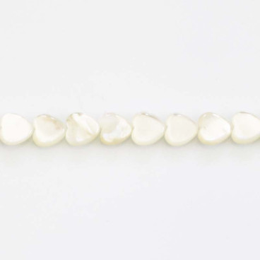 BeauMonde Bijoux - Nacre 8 mm blanche coeur Indonésie