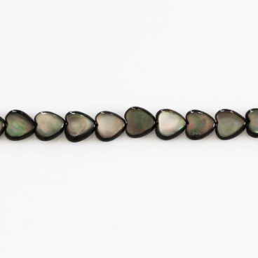 BeauMonde Bijoux - Nacre 8 mm coeur gris Tahiti