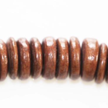 BeauMonde Bijoux - Rondelle coco chocolat 15 mm