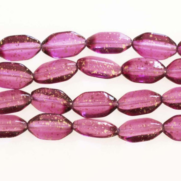BeauMonde Bijoux - ovale verre de bohême 10x18 mm mini paillette
