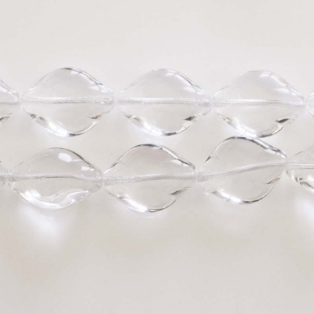 BeauMonde Bijoux - Perle 16x22 mm verre losange plat cristal