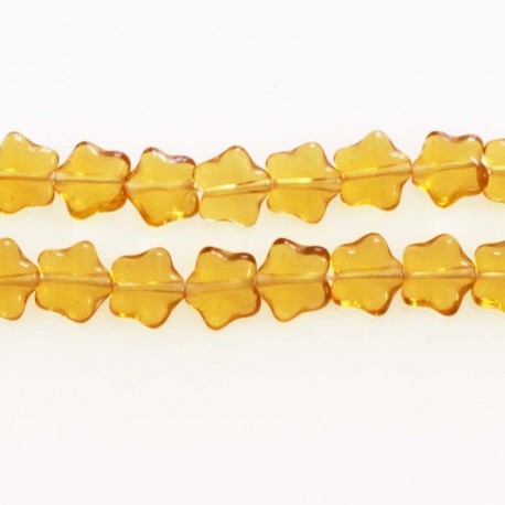 Bead 8 mm glass mini topaz flower - BeauMonde Bijoux
