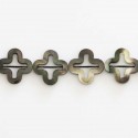 croix ajourée nacre grise 20 mm Tahiti