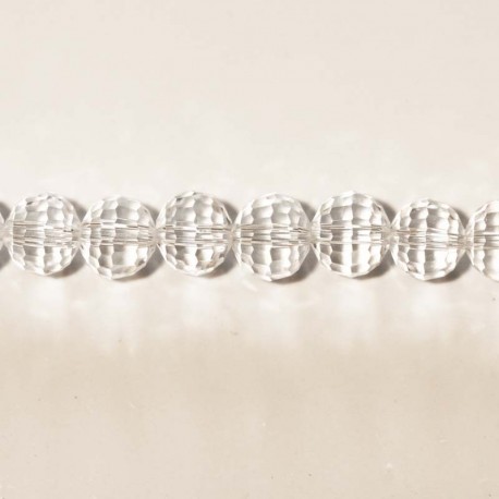 BeauMonde Bijoux - Perles de verre 8mm facettée cristal