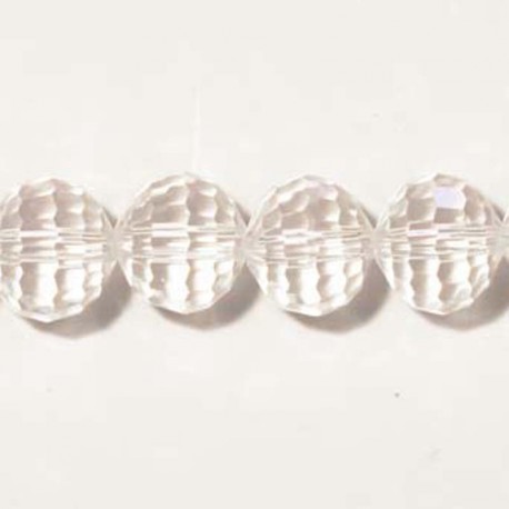 BeauMonde Bijoux - Perles de verre 12mm facetées cristal