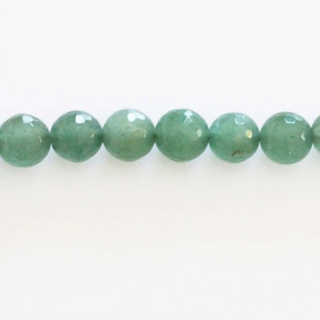 Aventurine 8 mm round faceted pearl - BeauMonde Bijoux