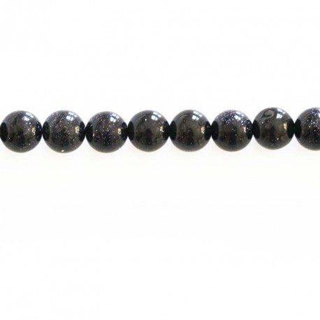BeauMonde Bijoux - Blue gold stone 6/6.3 mm perle ronde Chine