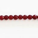 Agate 6 mm perle ronde facetée fushia