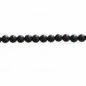 Agate 4mm perle ronde noire mat Brésil