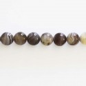 Agate Botswana 8/8.2 mm environ perle ronde AA Botswana