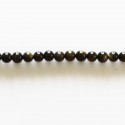 BeauMonde Bijoux - Obsidienne gold 4 mm perle ronde A+ Mexique