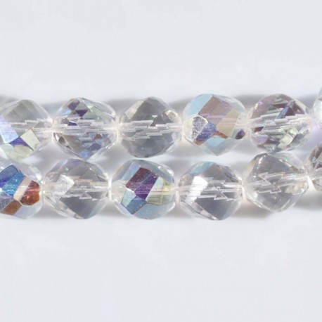 BeauMonde Bijoux - Perle 12 mm verre de Bohême grandes facettes