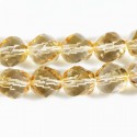 Perle 12 mm verre de Bohême grandes facettes miel