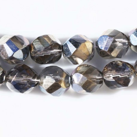 BeauMonde Bijoux - Perle 12 mm verre de Bohême grandes facettes cristal AB