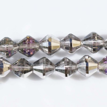 BeauMonde Bijoux - Perle 8 mm toupie verre bohême vitrail