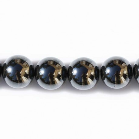 Hematite 12 mm round bead - BeauMonde Bijoux