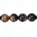 Oeil de tigre 11.8/12.2 mm environ perle ronde A+ Afrique du Sud